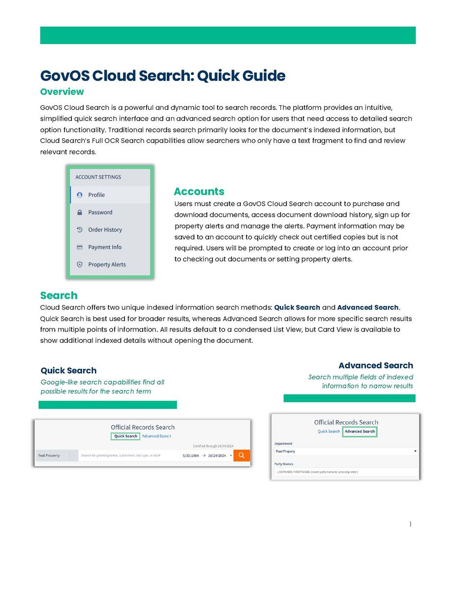 Cloud Search - Property Alert Guide